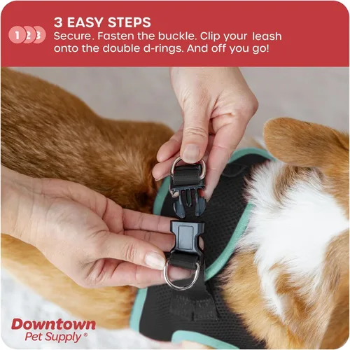 Vista 5 de Downtown Pet Supply - Arnés ajustable para perro con chaleco acolchado, fácil de poner en perros pequeños, medianos y grandes