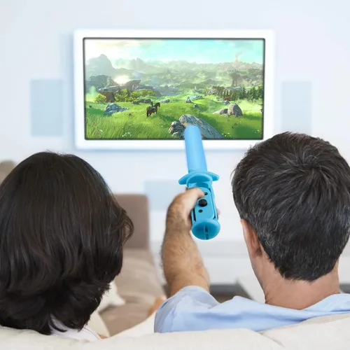 Vista 7 de FUNDIARY Espada de juego iluminada para The Legend of Zelda Sky Sword HD, agarre de espada LED para Nintendo Switch y Switch OLED, mango de espada