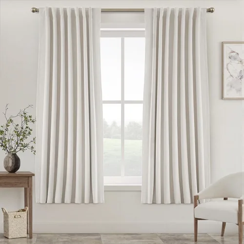 Vista 48 de UHITECH Short Blackout Curtains for Bedroom 24 Inch Long 2 Panels, Beige