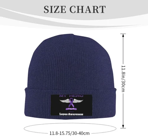 Vista 3 de Beanie Hat Unisex Stretchy Hat Soft Warmth Knit Hat Cap for Men & Women