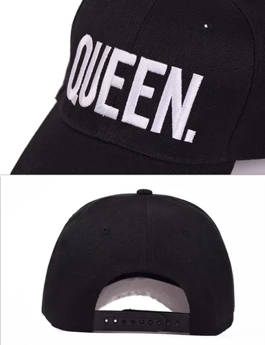 Vista 5 de King Queen Sombreros Coincidencia Snapbacks Hip Hop Sombreros Parejas El Snapback Tapas Ajustable