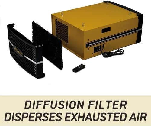 Vista 5 de Powermatic Sistema de filtración de aire, filtro de 5 micrones, 1196 CFM, 115V 1Ph (modelo PM1200)