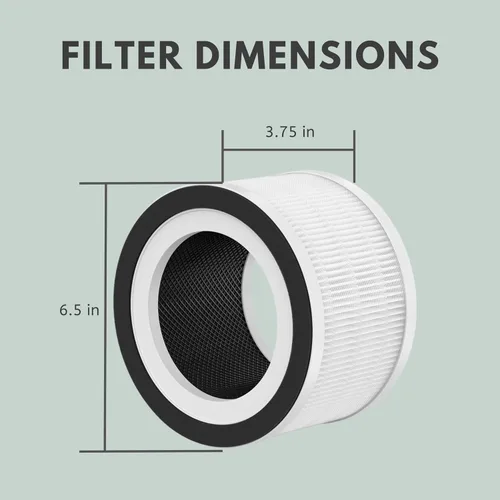 Vista 5 de Nispira Filtro HEPA 3 en 1 + carbono compatible con AFLOIA FILLO, HALO, MOOKA Allo purificador de aire, Honati, Miroco, Vanaheim y Saki, 1 paquete