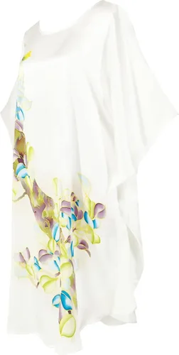 Vista 3 de Pijama de seda 100% para mujer, batas de baño de seda para mujer, batas de kimono de seda, batas de baño con mangas de muñeca, estampado floral