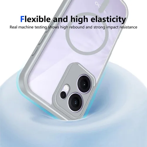 Vista 145 de Funda magnética transparente compatible con Xiaomi 17T, color negro 2 en 1 PC + TPU cubierta de teléfono a prueba de golpes, carcasa protectora