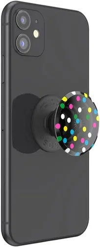 Vista 5 de Agarre translúcido para teléfono PopSockets con soporte expansible, PopSockets para teléfono, PopGrip translúcido - Negro disco