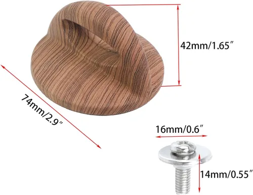 Vista 8 de Woogim - 2 manijas de madera para tapa de olla
