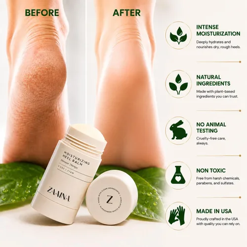 Vista 2 de ZAAINA Bálsamo para talones, crema milagrosa para pies 100% natural para alivio rápido, terapia de cuidado de pies hidratante intensiva para talones