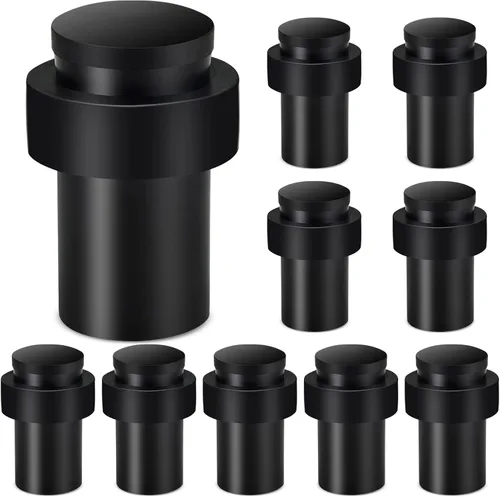 Vista 34 de KOLAKO Tope de puerta, tope de puerta de piso, negro para parte inferior de la puerta, 2 pulgadas (1.969 in), resistente, cilíndrico comercial