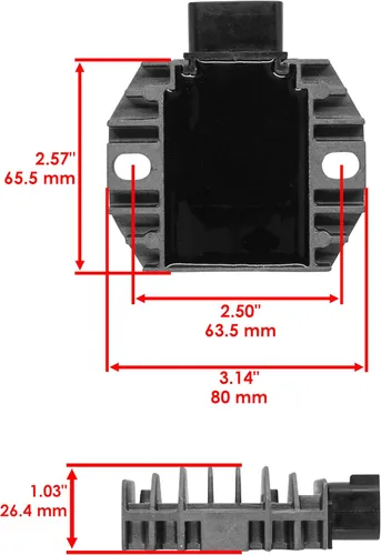 Vista 2 de Caltric Regulador rectificador compatible con Suzuki 400 Lt-F400F Eiger 4X4 Manual Ltf400F 2002-2007