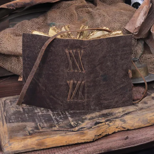 Vista 5 de Diario de cuero vintage hecho a mano para hombres y mujeres – Diario de viaje recargable, papel antiguo con borde de cubierta, cuaderno de escritura