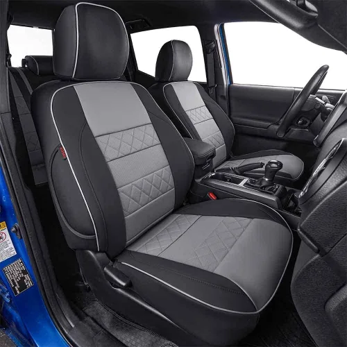 Vista 11 de EKR Fundas para Asientos Silverado de Ajuste Personalizado para (Cabina Doble) 2014 2015 2016 2017 2018 Chevrolet Silverado 1500 & HD 2500/3500