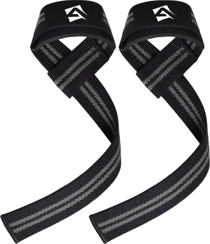 Vista 17 de AQF Weight Lifting Straps, Padded Cotton Gym Wrist Straps for Deadlifts