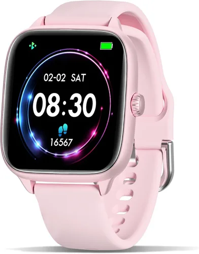 Vista 7 de Sunorshop Rastreador de actividad física para responder/hacer llamadas, reloj inteligente con presión arterial, oxígeno en sangre, monitor