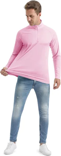 Vista 7 de CRYSULLY Camisas de pesca para hombre con protección solar UPF 50+ de manga larga y cremallera de 14