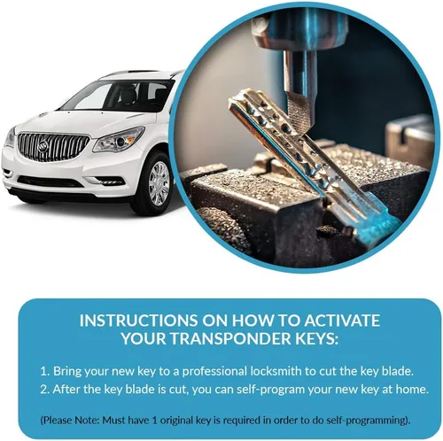 Vista 4 de Keyless2Go Repuesto para Llave de Coche de Encendido con Transpondedor Sin Cortar Circle Plus B111 (Paquete de 2)