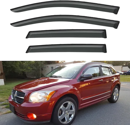 Vista 214 de YQAUTEC - Viseras para ventana, protectores contra la lluvia, compatibles con Subaru WRX 2015-2021, deflectores de viento para ventanas, viseras