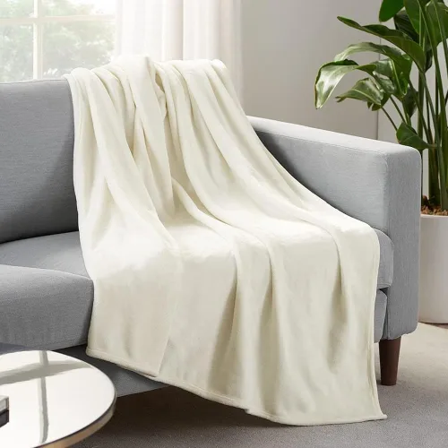 Vista 7 de SERTA Manta acogedora de felpa gruesa y mullida súper suave y ligera para cama, sofá o viajes, tamaño individual (60 x 80 pulgadas), color gris