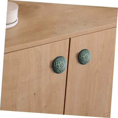 Vista 2 de Pomo decorativo de cerámica para puerta, 6 piezas, pomos decorativos para armario, manijas de tocador, tiradores de gabinete de cocina, pomos
