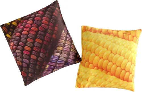 Vista 6 de Juego de 8 bolsas de cornhole reguladoras, doble costura, bolsas estándar para juegos de lanzamiento para todas las edades (maíz)