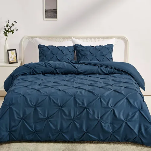 Vista 15 de Amazon Basics - Juego de ropa de cama con edredón de plumón sintético de dos piezas, suave y ligero, para todas las estaciones, con pliegues