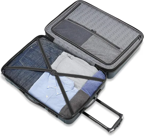 Vista 4 de Samsonite Omni 2 - Equipaje rígido extensible con ruedas giratorias, Verde azulado (Nova Teal)