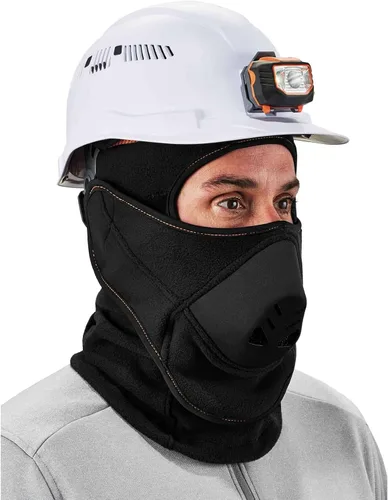 Vista 9 de Ergodyne N-Ferno 6970 pasamontañas térmico con intercambio de calor, negro