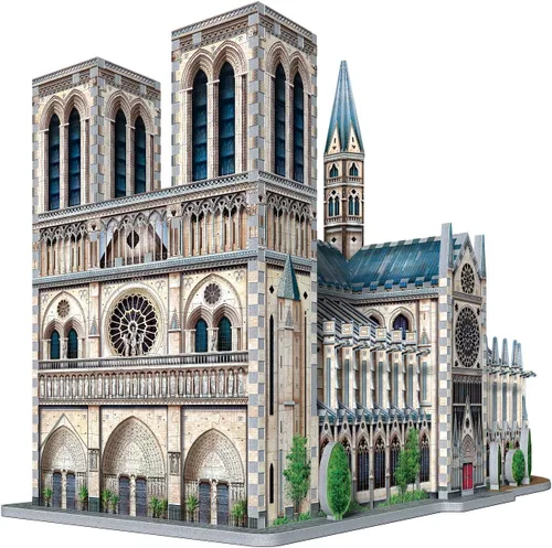 Vista 5 de Wrebbit3D Notre-Dame de Paris 3D Puzzle 830 piezas de rompecabezas Colección de castillos y catedrales