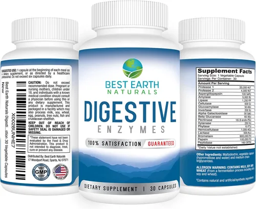 Vista 2 de Enzimas digestivas con 18 enzimas diferentes para ayudar a garantizar la digestión adecuada con cada comida. Fórmula más completa, de alta