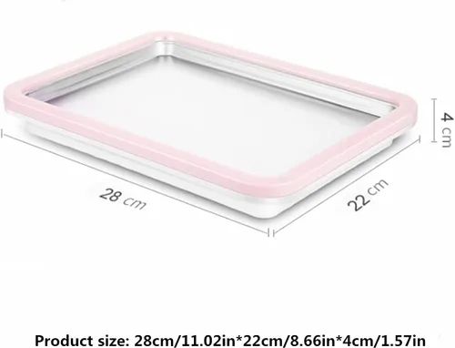 Vista 7 de Bandeja rectangular para máquina de helados, placa congelada de mantenimiento fresco, refrigeración eficiente, sin necesidad de enchufar