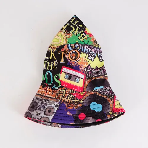 Vista 7 de Sombrero de pescador retro de los años 80 y 90 para mujeres y hombres, sombrero de pescador de moda, plegable, accesorios para rave, sombrero