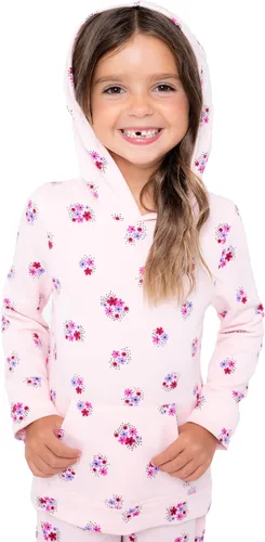 Vista 2 de BTween Paquete de 4 ropa deportiva y de descanso para niñas, sudaderas con capucha y pantalones deportivos, pantalones deportivos para niños