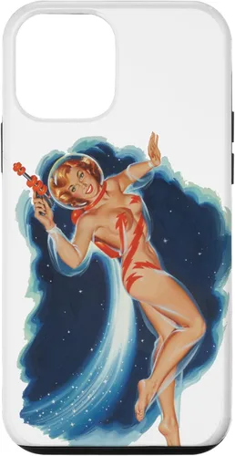 Vista 12 de Funda para iPhone 15 Space Explorer Ciencia ficción Ciencia Ficción Pin Up Girl