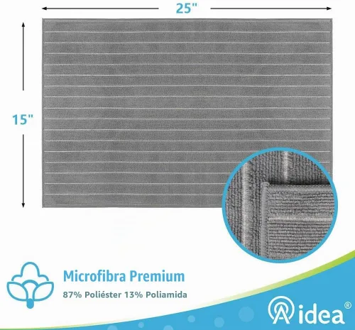 Vista 2 de AIDEA - Juego de 8 toallas de cocina para cocina, color gris, paño