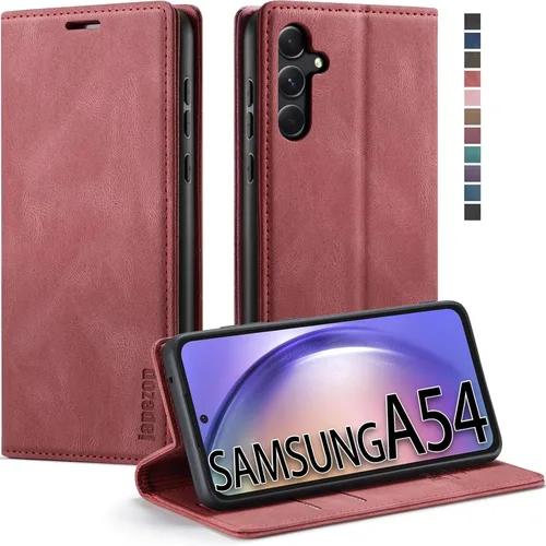 Vista 23 de Funda tipo cartera para Samsung Galaxy A52 5G con bloqueo RFID, color negro