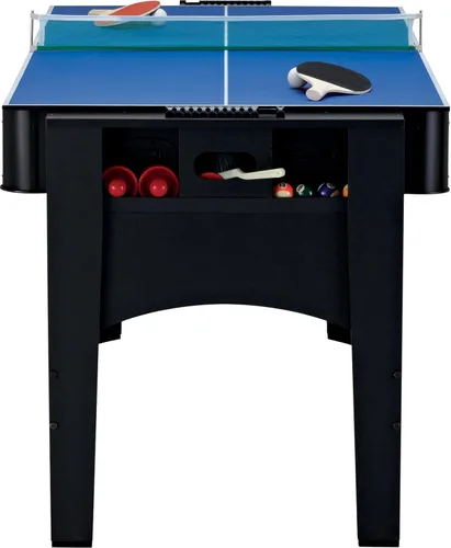Vista 12 de Fat Cat 3-in-1 6' Flip Multi-Game Table Campo de juego de tela azul