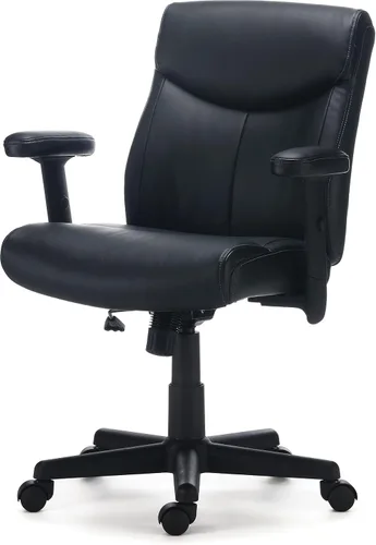 Vista 5 de Staples Silla ergonómica de piel sintética, ajustable, giratoria