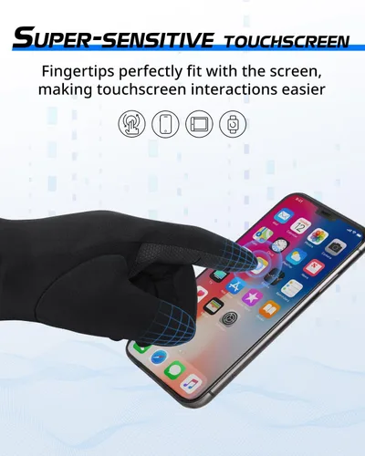 Vista 6 de ATERCEL Winter Gloves Men Women, Waterproof Cold Weather Gloves for Women Men, Touchscreen Gloves for Running, Driving, Cycling, Skiing, Skating