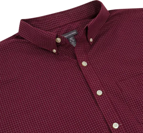 Vista 2 de Van Heusen Men's Big and Tall Wrinkle Free Short Sleeve Button Down Check Shirt