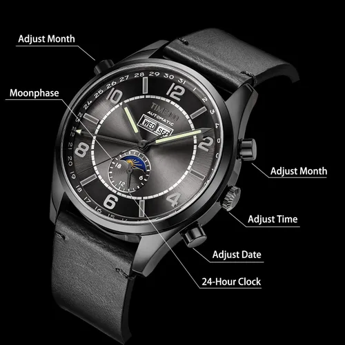 Vista 3 de Relojes automáticos para hombres mecánicos relojes de pulsera (sin batería), ganando el concurso de diseño