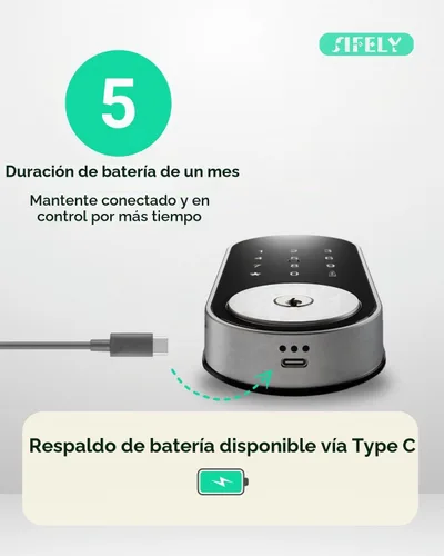 Vista 6 de Cerradura de puerta inteligente WiFi integrada con teclado, entrada sin llave, control de aplicación, bloqueo automático, más de 150 códigos, ideal