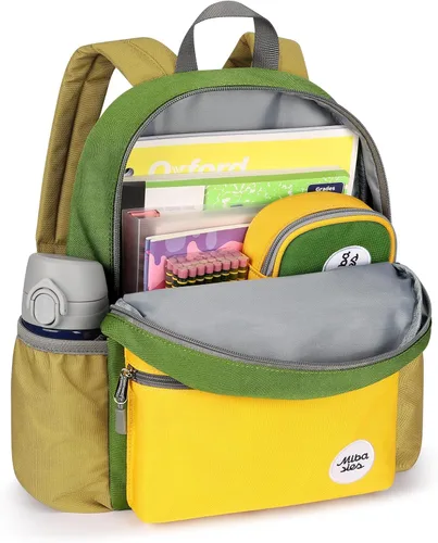 Vista 5 de mibasies Mochila para niños y niñas, mochila preescolar de 2 a 4 años, mochila de jardín de infantes para niños y niñas, mochila de guardería