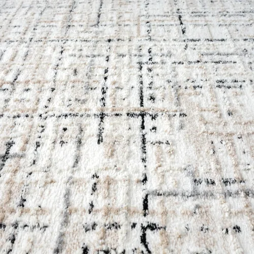 Vista 6 de Abani Alfombra gris para sala de estar, dormitorio, patrón de rayado, 2 x 3 pies, duradera y fácil de limpiar