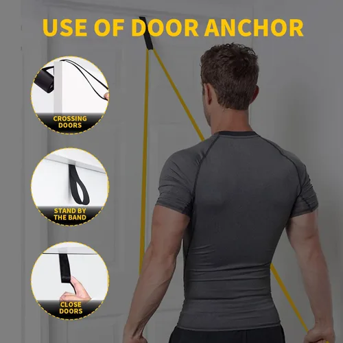 Vista 5 de KANGFITER Bandas de resistencia para entrenamiento, bandas de dominadas para hombres y mujeres, juego de bandas de resistencia gruesas y pesadas