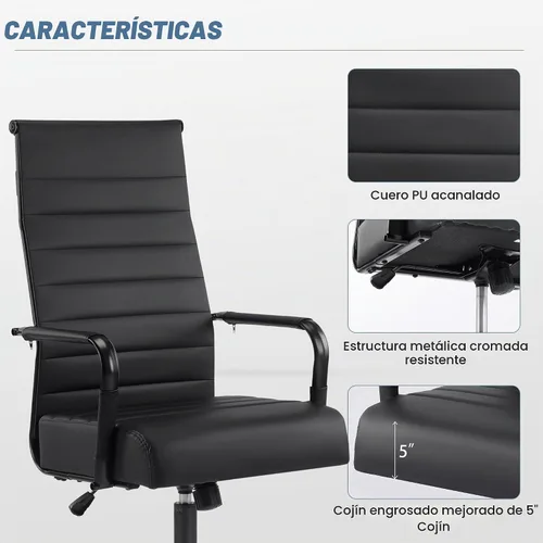 Vista 3 de JOMEED Silla de escritorio de oficina,Silla de sala de conferencias Marco negro