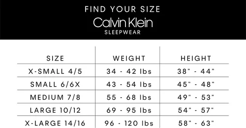 Vista 3 de Calvin Klein ropa de dormir para niños, súper suave, micropijama cepillada, paquete de 2