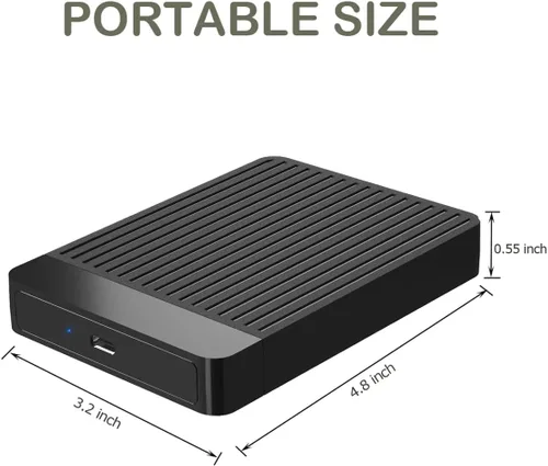 Vista 7 de Disco duro externo portátil ultradelgado de 120 GB, USB 3.1 tipo C, HDD, para PC, Mac, portátil, PS4, Xbox One