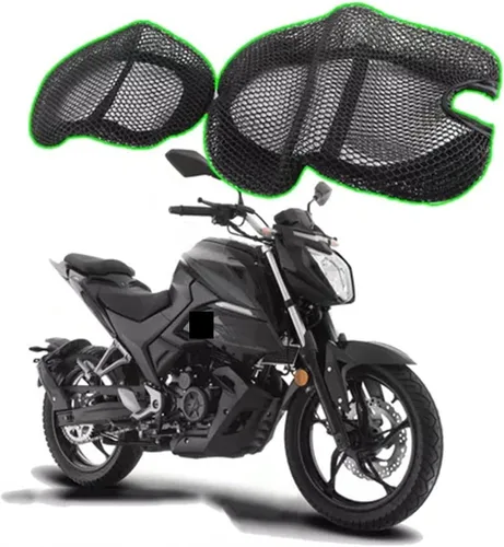 Vista 3 de Funda protectora de motocicleta de malla negra para asiento de motocicleta ITALIKA 250z 2019-2024, accesorios de cojín