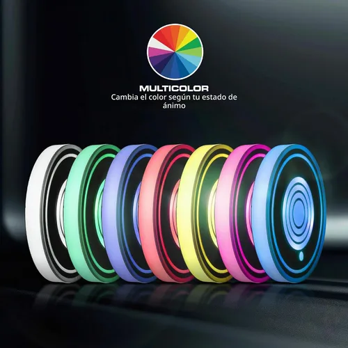 Vista 3 de Monster - Luces LED multicolor para portavasos de automóvil, paquete de 2 posavasos inteligentes que cambian de color, sensores inteligentes Xtreme