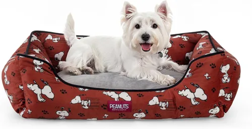 Vista 10 de Berkshire Peanuts® Cama para perros y gatos, almohadilla de felpa de forro Poses de casa para perros Snoopy regular azul marino
